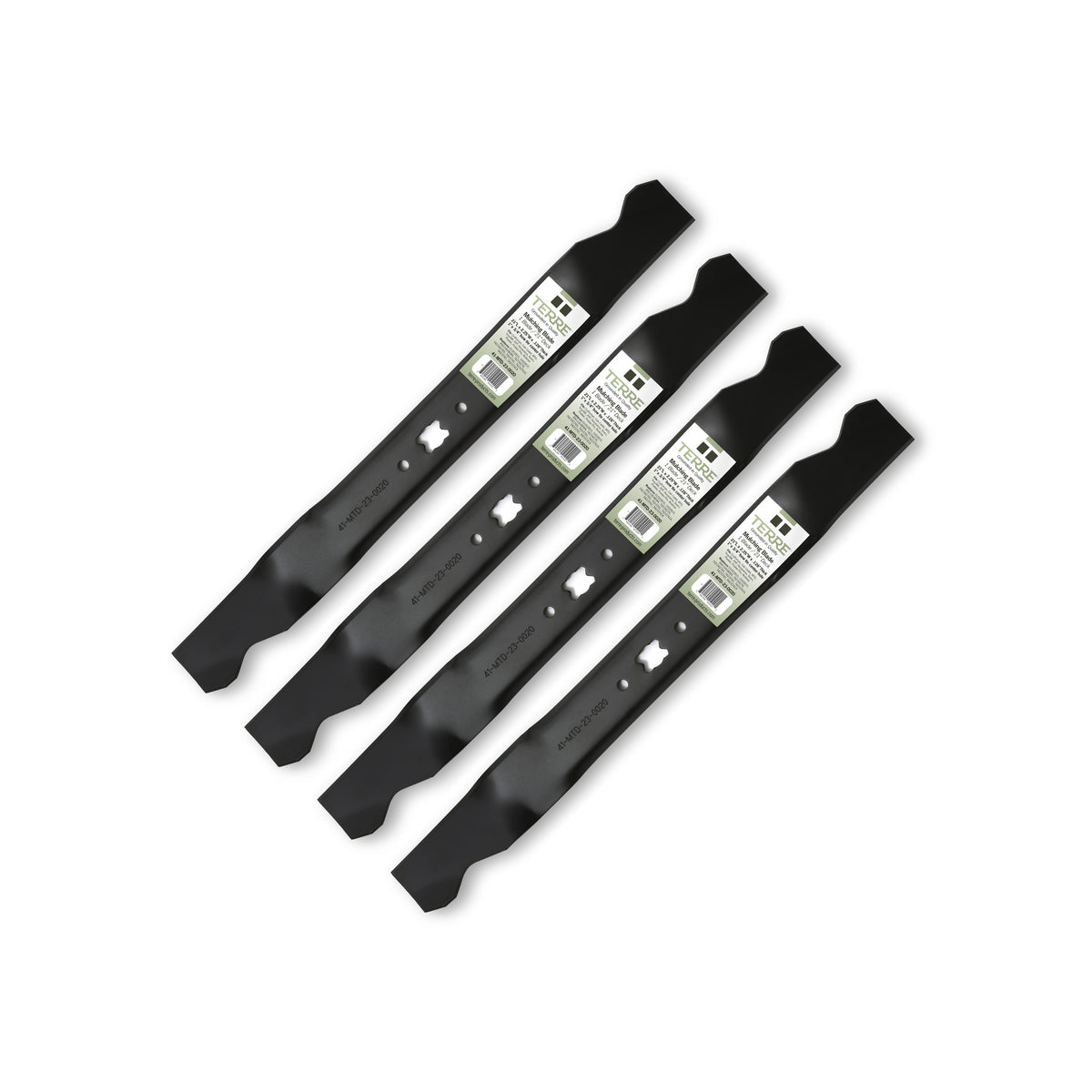 TERRE 21-inch mulching mower blades 4-pack - hero product view