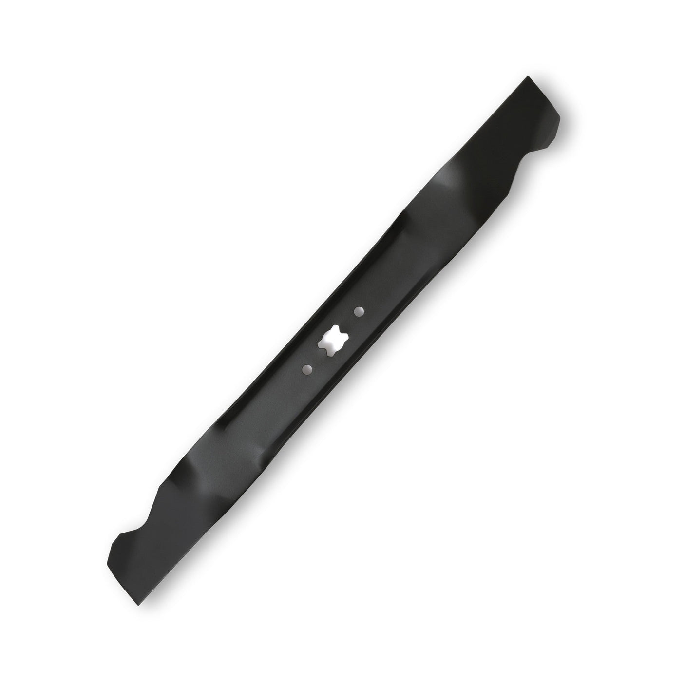 TERRE 41-MTD-23-0020 mulching mower blade bottom view with bow-tie center hole