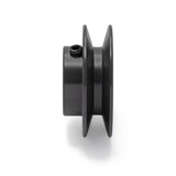 Terre 6125058 V-groove drive pulley, side profile showing belt groove