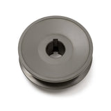 Terre 6230034 V-groove drive pulley, bottom angle showing bore and keyway
