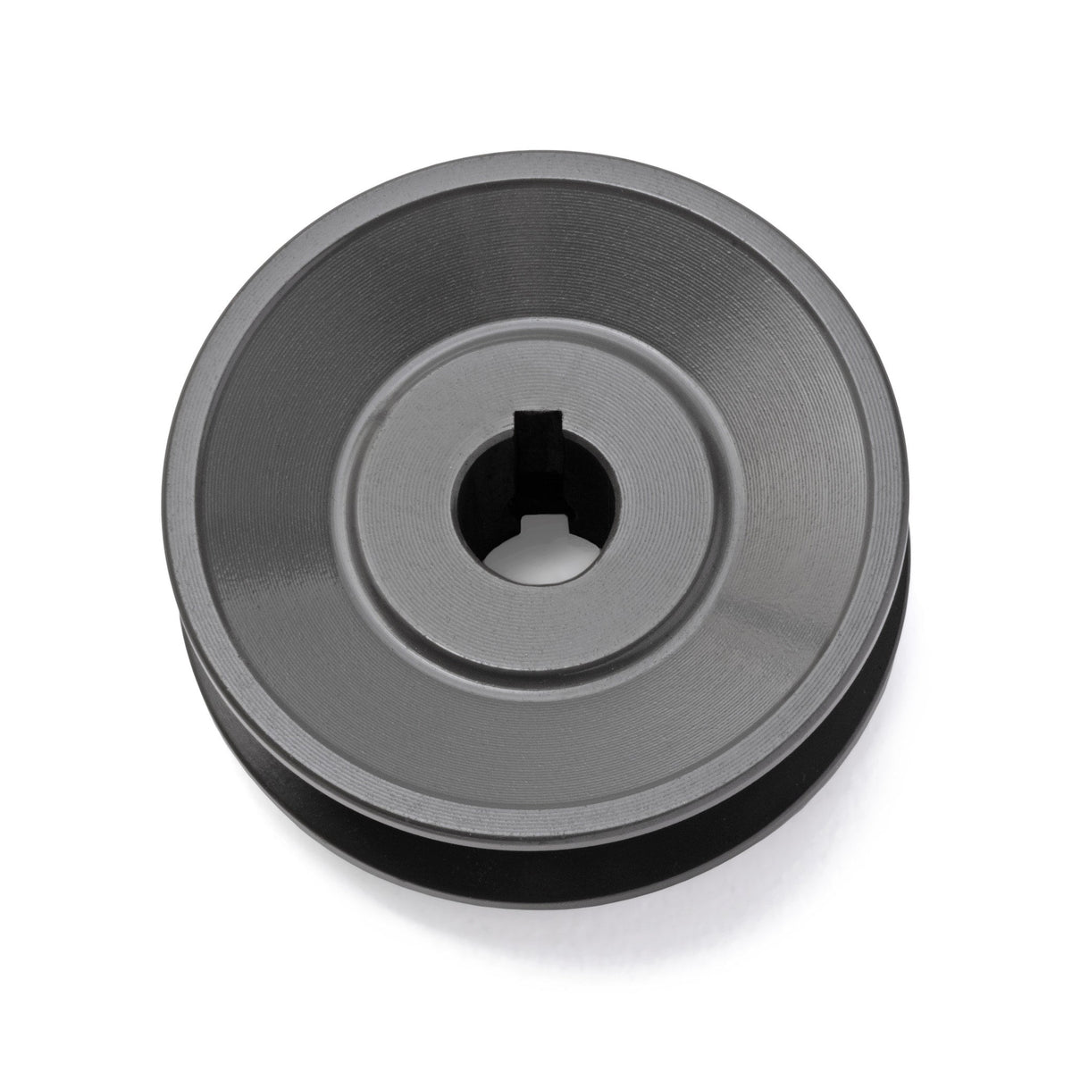 Terre 6230058 V-groove drive pulley, bottom angle showing bore and keyway