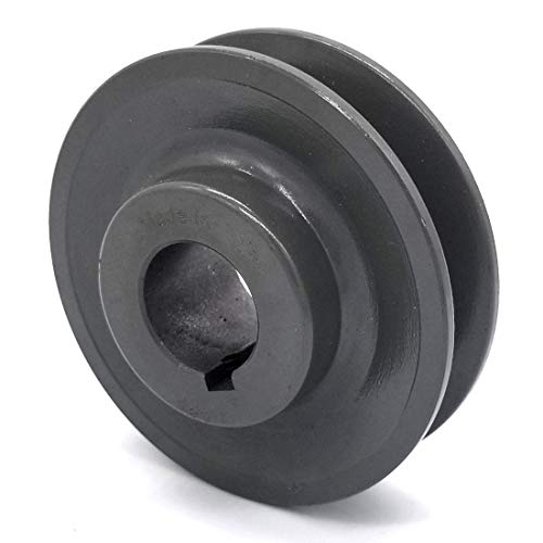 V-Groove Drive Pulley, 3.5'' Outside Diameter, 1'' Bore, 4L/A | 5L/B, Cast Iron, General-Purpose Pulley for Power Transmission Applications