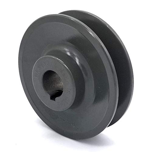 V-Groove Drive Pulley, 3.5'' Outside Diameter, 3/4'' Bore, 4L/A | 5L/B, Cast Iron, General-Purpose Pulley for Power Transmission Applications