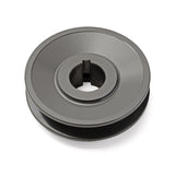 Terre 6240018 V-groove drive pulley, bottom angle showing bore and keyway