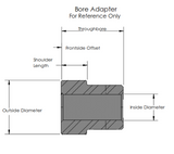 Bore adapter dimensional reference diagram