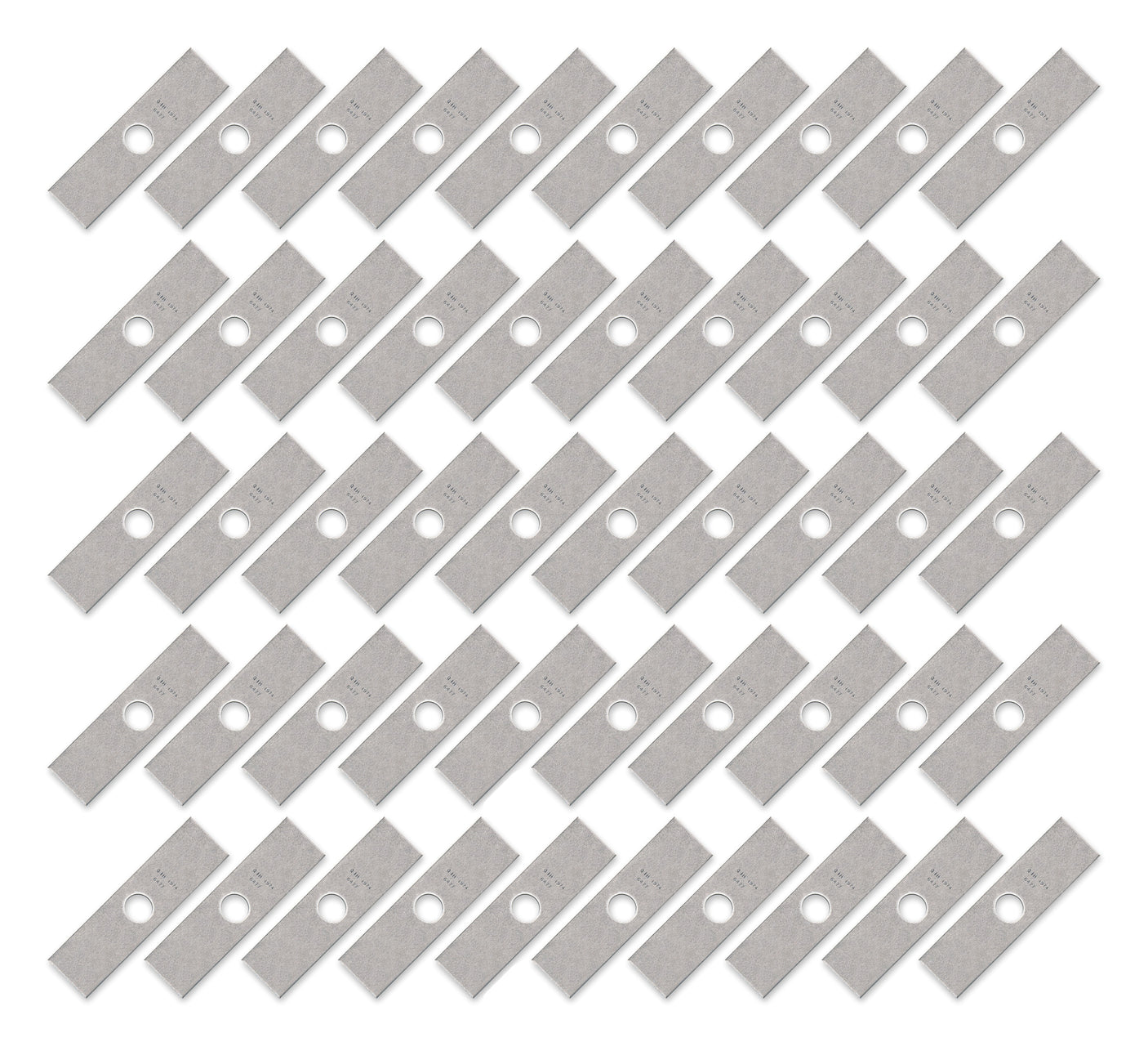 TERRE 8-inch stick edger blades 50-pack arranged on white background with 1-inch center holes