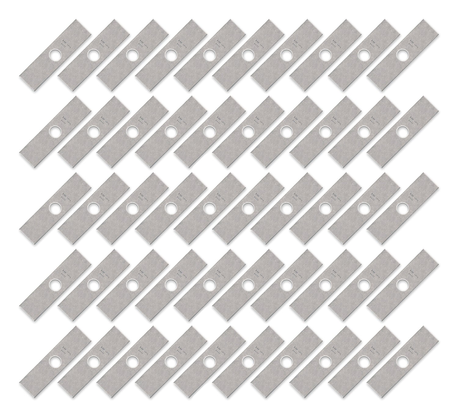 TERRE 8-inch stick edger blades 50-pack arranged on white background with 1-inch center holes