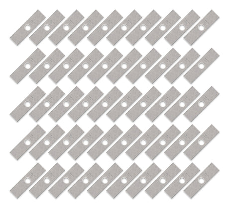 TERRE 8-inch stick edger blades 50-pack arranged on white background with 1-inch center holes