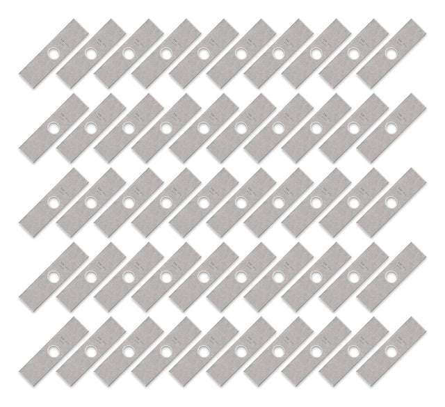 TERRE 8-inch stick edger blades 50-pack arranged on white background with 1-inch center holes